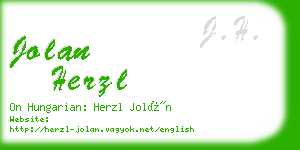 jolan herzl business card